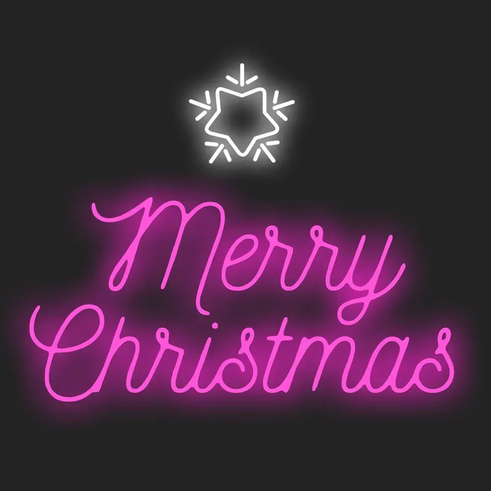 Neon Signs Merry Chrismas Home Decor Neon Light Sign Hanging LED Letter Words for Wall Bedroom Personalized Business Neon Logo