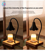 Lampe à cire fondante en fer européen, simple, alimentée en courant alternatif, pour une ambiance chaleureuse dans la chambre, avec bougie parfumée, lumières décoratives