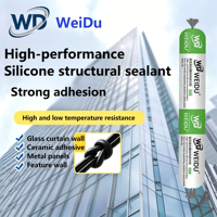 Scellant en silicone translucide haute transparence pour la construction, résistant aux intempéries, adhésif 100% silicone, emballage