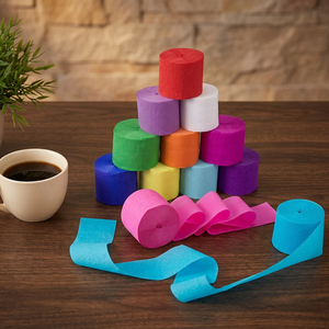 En gros <span class=keywords><strong>pas</strong></span> <span class=keywords><strong>cher</strong></span> partie décoration rouleau couleur crêpe papier - Product Image 6