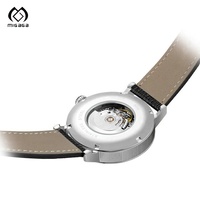 Montre pour homme avec cadran à chiffres romains et boîtier en acier inoxydable, montre à phases lunaires, montre automatique pour homme, 38 mm