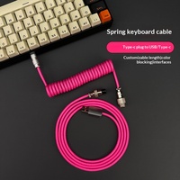 Câble d'extension en cuivre pour clavier mécanique à interrupteurs magnétiques 8K, connecteur aviation, spirale rétractable, ressort, USB-Type-C, personnalisé