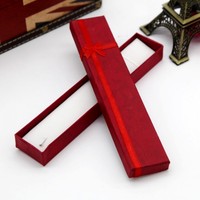 Boîtes cadeaux en carton rectangulaires longues pour bijoux et montres avec estampage à chaud et doublure en éponge – Vente en gros