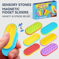 Slider magnétique sensoriel anti-stress en silicone, certifié CE, pour soulager l'irritabilité, idéal pour les enfants de 3 ans et plus, vente en gros