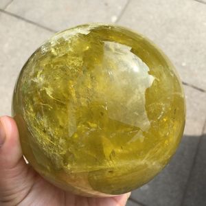 Boule <span class=keywords><strong>de</strong></span> quartz naturel jaune, 1 pièce, pierre en citrine, sphère <span class=keywords><strong>de</strong></span> <span class=keywords><strong>cristal</strong></span> <span class=keywords><strong>de</strong></span> guérison, vente en gros - Product Image 5