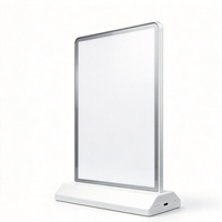 Boîte lumineuse publicitaire LED rechargeable A5 en aluminium, support d'affichage intérieur pour menu de vente au détail, conception personnalisée disponible, 3000 lumens