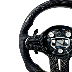 <span class=keywords><strong>Volant</strong></span> chauffant en fibre de carbone de qualité supérieure pour Série 4 G20/G28/G80/F30/F10, design sport en <span class=keywords><strong>cuir</strong></span> - Product Image 3