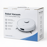 Boîte d'emballage pour aspirateur robot en carton ondulé recyclable et imperméable avec poignée en PVC, logo personnalisé, carton d'expédition