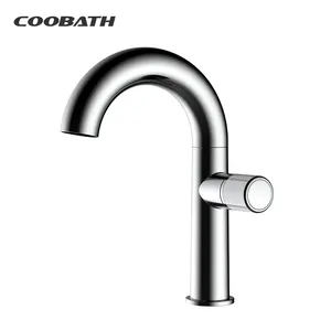 Factory Supplier Customizable Bathroom Copper Rotary Switches Basin Sink Faucet Mixer Hot Cold Water Tap