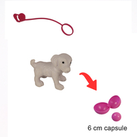 Mini PVC Weiße Welpen-Figur Niedliche Stehende Hunde-Spielfigur für Kinder, Party-Gastgeschenke, Werbegeschenke für Kinderspielzeug-Hersteller