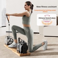 Station de musculation multifonctionnelle en acier pour entraînement complet à domicile, avec corde de traction pour le remodelage corporel et le fitness sportif