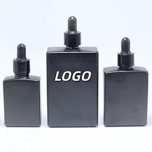 Manufacture Supplier Matte Black Frosted15ml 30ml 50ml 100ml Glass Serum Dropper Eye Essential <b>Oil</b> <b>Bottle</b> - Product Image 1
