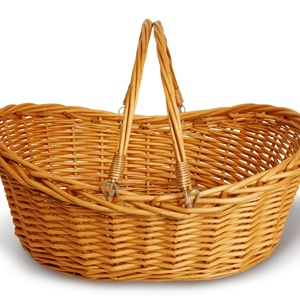 Paniers de marché ovales en osier pour fleurs, fruits, emballages cadeaux pour bébés, fournitures, panier cadeau tressé avec poignée - Product Image 1