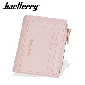 กระเป๋าสตางค์ผู้หญิง Baellerry แบบสั้น สีชมพู ขนาด 4 นิ้ว พร้อมซิปใส่เหรียญ แฟชั่นสำหรับใช้ในชีวิตประจำวัน - Product Image 5