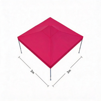 Tonnelle escamotable 3x3m, tente de réception extérieure robuste avec structure pliable en fer, imperméable, pour événements, marchés, fêtes, vente en gros