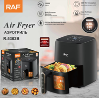 Friteuse à air électrique sans huile RAF 3L, antiadhésive, prise VDE, friteuse à air numérique, Freidora De Aire, pour les petites portions