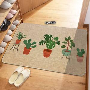 Jute tapis style pastoral vacances décoration tapis nouvel an paillasson père noël arbre vieil homme tapis d'entrée tapis de coureur tapis pour couloir - Product Image 2