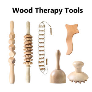 Novedad 2023 al Por Mayor Herramientas de Masaje de Maderoterapia Rodillo de Masaje de Madera Manual Set de Herramientas de Terapia con Bambú - Product Image 5