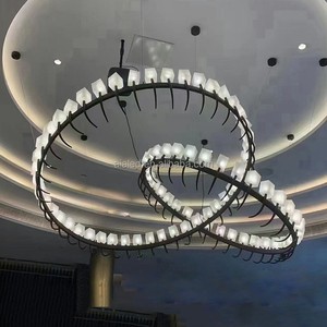 Paralume <span class=keywords><strong>di</strong></span> vetro Hall Hotel Piazza lampadario Custom Department Store progetto più grande grande magazzino per Hotel Villa - Product Image 1