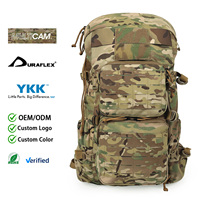 Sac à dos tactique 35L avec système MOLLE découpé au laser, fermeture éclair latérale complète et panneau dorsal souple pour l'entraînement, les patrouilles et les voyages