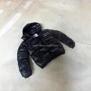 Custom Warm Winter <b>Clothes</b> Coat High Quality Zip up Bubble Puffer <b>Fluffy</b> Jacket for Men Bright Puffer Down Jackets Manufacturer - Product Image 1