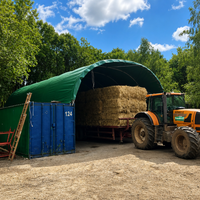 Abri de garage extérieur à montage rapide pour conteneur, avec toit en PVC robuste, pour le stockage de conteneurs maritimes et le stationnement de voitures
