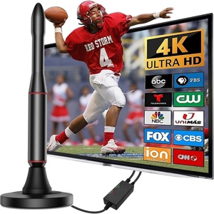 <span class=keywords><strong>Antenne</strong></span> <span class=keywords><strong>TV</strong></span> numérique terrestre HD DVB-T2/DTMB transfrontalière à gain élevé pour intérieur, fixation magnétique, amplificateur 5m UHF VHF - Product Image 1