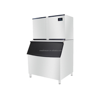 1000KG gran oferta comercial de alta productividad 200kg máquina para hacer cubitos de hielo con núcleo de Motor de compresor Bristol hecho en Guangzhou