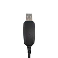 GT13-M 1m Kabel Data Pemrograman USB Walkie Talkie Chip Kompatibilitas Tinggi Logam TPE untuk Radio Dua Arah Motorola Konektor M