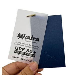 Aangepaste Blauwe Kaart Hangtags Logo Reliëf Matte Afwerking Calquing Papier Pinnen Nylon Koord Voor Kleding Schoenen Anti-Namaak In-Mal - Product Image 1