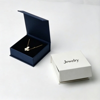 Boîtes à bijoux en papier personnalisées, éco-responsables, nouveau design, forme de livre, rose, pour boucles d'oreilles et colliers, avec logo estampé, pour bijoux