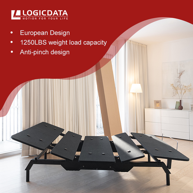 LOGICDATA Wholesale Smart Sleep Enhancements Adjustable Bed Frame with LED Under-bed Light