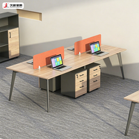 Poste de travail de bureau en bois JIUSHUN, design moderne, pour 2, 4, 6 ou 8 personnes, avec cloisons de séparation