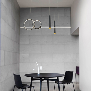 Đèn Chùm Led Hiện Đại Acrylic Đèn Chùm Sáng Tạo Bắc Âu Bằng Silicon Nhôm Làm Mờ Kèm Bộ Điều Khiển - Product Image 3
