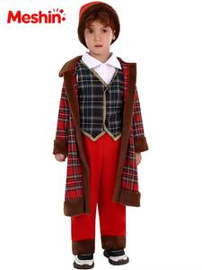 2026 New Update Children Festival <b>Red</b> Costume Party Santa Claus Winter Plaid <b>Suit</b> Kids Boys Christmas Clothing Set - Product Image 2