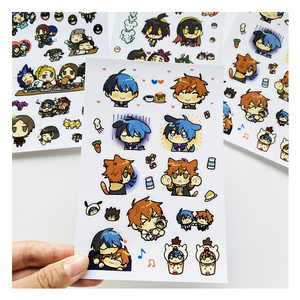 Biểu Tượng Tùy Chỉnh In Ấn UV Bóng Phim Tráng Rõ Ràng Vinyl Dán Không Thấm Nước Nụ Hôn Cắt Phim Hoạt Hình Nhãn Dán Trong Suốt Tấm - Product Image 1