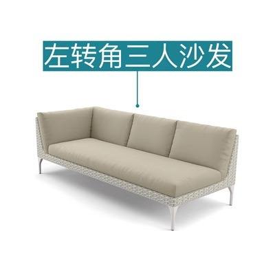 โซฟาสามที่นั่งเข้ามุมซ้าย