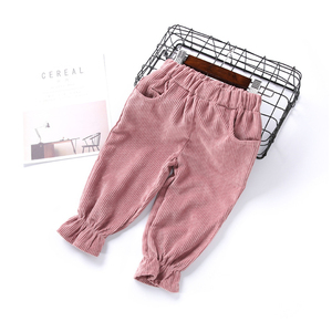 China High Quality Product Supplier Custom Best Fabric <b>Corduroy</b> Baby Girl Fashion Pants for Kids - Product Image 1