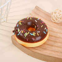 Jouet Squishy Donut à Remontée Lente, Donut Coloré à Confettis, Jouet Anti-Stress à Presser, Jouet Sensoriel en Forme d'Aliment pour Enfants, Cadeau