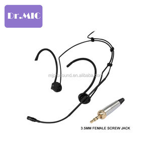 Mini micrófono <span class=keywords><strong>profesional</strong></span> negro para diadema para comunicación inalámbrica Body-Pack por cable para Meeting Show Performance - Product Image 6