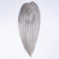 Premier Topper capillaire respirant en cheveux humains vierges, avec intégration en filet, en cheveux humains vierges européens Remy, Topper en soie