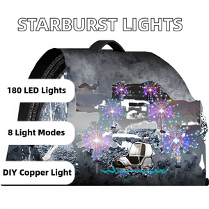 Treo Starburst bắn pháo hoa 180 đèn LED Cổ Tích chuỗi ánh sáng tự làm Đồng ánh sáng 8 chế độ IP65 3500k Trắng ấm 2-năm bảo hành giáng sinh - Product Image 2