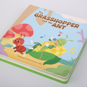 Livre sonore interactif éducatif en anglais pour enfants, sur le thème de <span class=keywords><strong>La</strong></span> Grasshopper <span class=keywords><strong>et</strong></span> de <span class=keywords><strong>la</strong></span> <span class=keywords><strong>Fourmi</strong></span>, fabriqué sur mesure par une usine OEM - Product Image 1