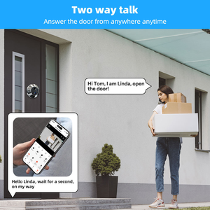 3MP WiFi Digital Viewer 140&deg; Two-Way Audio PIR Motion <strong>Apartment</strong> <strong>Video</strong> <strong>Call</strong> <strong>Intercom</strong> Smart Doorbell Mini Peephole Camera Tuya - Product Image 3