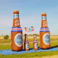 Bouteille géante gonflable personnalisée pour la promotion de la marque, bouteille de boisson gonflable pour la publicité, canette gonflable pour la promotion