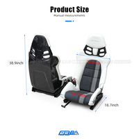 Siège de course électrique à réglage en hauteur en fibre de carbone et cuir Nappa pour Porsche 718 911 GT3RS, modèle universel
