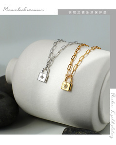 Pulsera de Cadena de Eslabones de Latón Unisex de Moda 2024 con Colgante de Zirconia y Cierre, Chapada en Oro de 14K, Logotipo Personalizado, Aniversario, Moda - Product Image 2