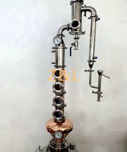 Columna de Destilación con Canasta de Ginebra de 4 Pulgadas, Columna de Reflujo de Acero Inoxidable/Cobre para la Elaboración de Ginebra - Product Image 3