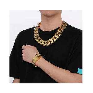 Collar Cubano de Plata de Ley con Moissanita, Estilo Hip Hop de Lujo, para Bodas, Unisex, Cadena Grande y Resistente - Product Image 1