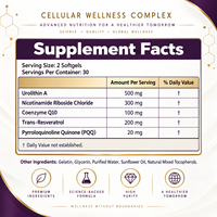 Suplemen Urolithin a OEM Grosir dengan NAD+ Resveratrol CoQ10 PQQ 5-in-1 Softgels Kapsul Softgels Urolithin a untuk Kesehatan